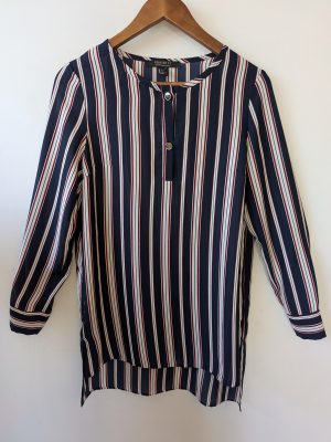 BLUSA RAYAS AZUL,,ROJA,BLANCA FOREVER 21 TALLE S