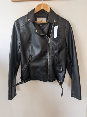 CAMPERA NEGRO ECOCUERO HHP 2XL